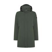 Peuterey Herr Parka Polyester Vattentät Lättvikt Green, Herr