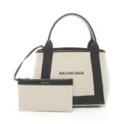 Balenciaga Vintage Pre-owned Canvas totevskor Beige, Dam