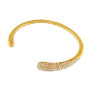 Dansk Copenhagen Vattentät CZ Gap Manschett Armband Yellow, Dam