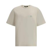 Dolce & Gabbana Iconic Logo Plaque T-shirt med Crew Neck Beige, Herr