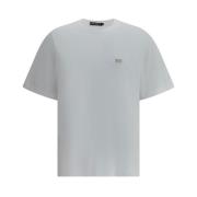 Dolce & Gabbana Iconic Logo Plaque T-shirt med Crew Neck White, Herr