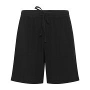 Kaffe Svart Djup Löst Sittande Shorts Black, Dam