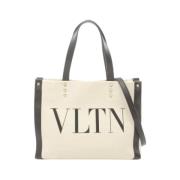 Valentino Vintage Pre-owned Canvas handvskor Beige, Dam