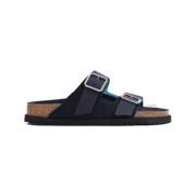 Birkenstock Blå Läder Sandaler Stiliga Bekväma Blue, Herr