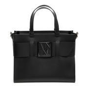 Armani Exchange Enkel Toteväska med Justerbar Rem Black, Dam