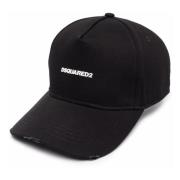 Dsquared2 Broderad baseballkeps för sportig chic look Black, Unisex