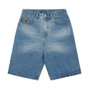 Billionaire Blå Indigo Shorts med Broderad Logotyp Blue, Herr