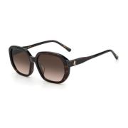 Jimmy Choo Brun Degraded Lins Acetat Solglasögon Brown, Dam