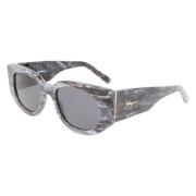 Salvatore Ferragamo Grå Acetat Solglasögon, Kvinnor Sf1053S-039 Gray, ...