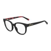 Love Moschino Svarta Acetatramar Glasögon för Kvinnor Black, Dam