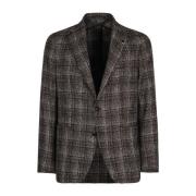 Tagliatore Enkelknäppt tvåknäpp blazer Brown, Herr