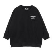 BOY London Vintage Eagle Crewneck Sweatshirt i svart Black, Dam