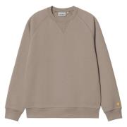 Carhartt Wip Långärmad Bomullssweatshirt Beige, Herr