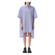 JW Anderson Glacier Blue Patchwork Skjortklänning Blue, Dam