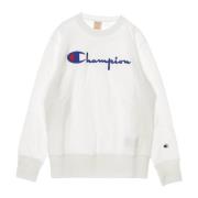 Champion Vit Crewneck Sweatshirt Lättvikt White, Herr