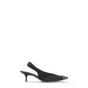 Pinko Svart Slingback med Metallpil Tå Black, Dam