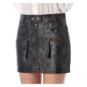 Isabel Marant Étoile Vintage Faux Leather Mini Skirt Black, Dam