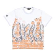 Octopus Vit Herr Tee med Octopus Logo White, Herr