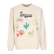 Market Mind Institute Crewneck Sweatshirt Lättvikts Beige, Herr