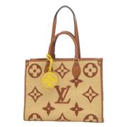 Louis Vuitton Vintage Pre-owned Tyg louis-vuitton-vskor Beige, Dam