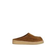 Marni Brun Mocka Logo Sandaler Slip-On Brown, Herr