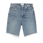 Agolde Blå Bermuda Shorts Damkläder Blue, Dam