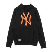 New Era Säsongs Teamlogotyp Hoodie i Svart/Orange Black, Herr