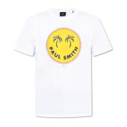 PS By Paul Smith T-shirt med tryck White, Herr