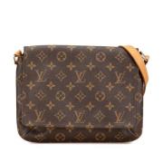 Louis Vuitton Vintage Pre-owned Canvas axelremsvskor Brown, Dam