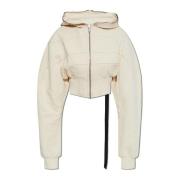 Rick Owens Kort sweatshirt Beige, Dam