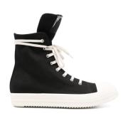 Rick Owens Denim Sneakers Black, Herr