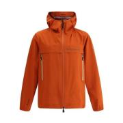 Moncler Justerbar Huva Jacka med Dubbel Dragkedja Orange, Herr