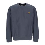 Carhartt Wip Script Sweat Herr Crewneck Sweatshirt Blue, Herr