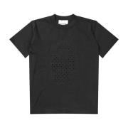 Munthe Svart Broderad T-shirt Black, Dam