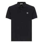 Stone Island Blå Bomullspolo med Logopatch Blue, Herr