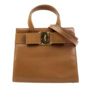 Salvatore Ferragamo Pre-owned Pre-owned Laeder handvskor Brown, Dam