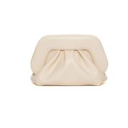 THEMOIRè Beige Shell Läder Clutch Väska Beige, Dam