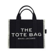 Marc Jacobs Bomull Tote Handväska med Topp Handtag Black, Dam