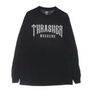 Thrasher Svart långärmad logot-shirt Black, Herr