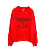 BOY London Örn Applique Crewneck Sweatshirt Röd/Svart Red, Herr