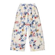 Munthe Blommig vida byxor med eleganta detaljer Multicolor, Dam