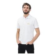 Versace Jeans Couture Vit Polo Skjorta med Institutionellt Logotyp Whi...