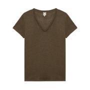 Ines De La Fressange Paris Apolline linne T-shirt Green, Dam