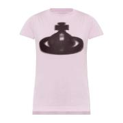 Vivienne Westwood T-shirt med logotyp Purple, Dam