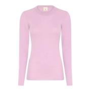 Heartmade Elegant Stickad Blus i Rose Pink, Dam