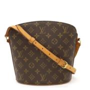 Louis Vuitton Vintage Pre-owned Canvas axelremsvskor Brown, Dam