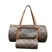 Louis Vuitton Vintage Pre-owned Canvas handvskor Brown, Dam