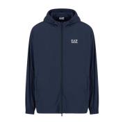 Emporio Armani EA7 Blå Kway Jacka Modern Stil Komfort Blue, Herr