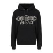 Versace Stilren Sweatshirt för en Trendy Look Black, Herr