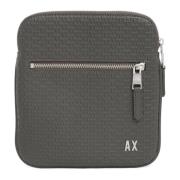 Armani Exchange Logo Crossbody Väska med Justerbar Rem Gray, Herr